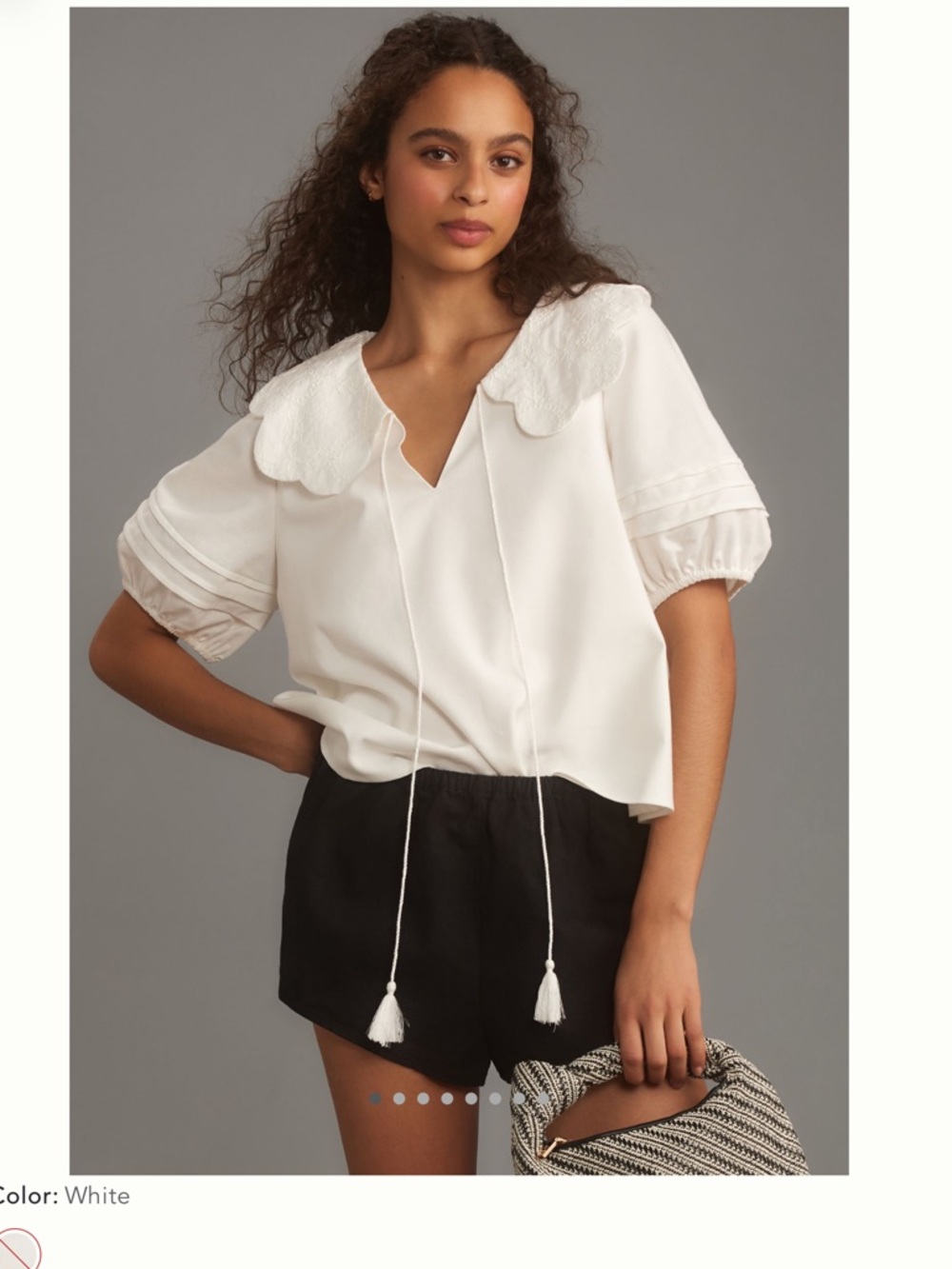 Anthropologie mare mare collared linen blouse